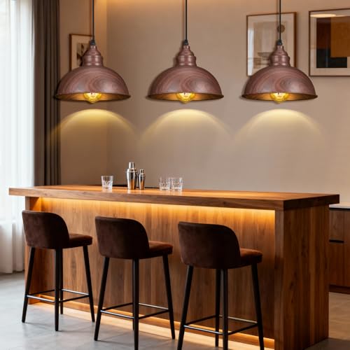 Plug in Pendant Light, 15FT Hanging Lights, On/Off Switch - color: Brown