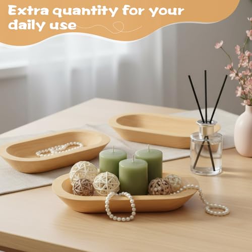 Nuogo 10 Pack 12.5 Inches Wooden Dough Bowls Bulk Rustic Bowls, Khaki - color: Khaki, size: 12.5 Inches