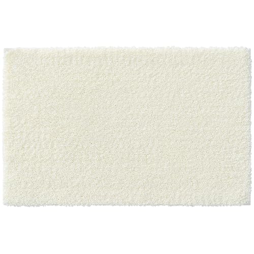 LUMI Non Slip Bathroom Rug, High Pile Absorbent Washable, Cream, 24x36 - color: Cream, size: 24"x36"