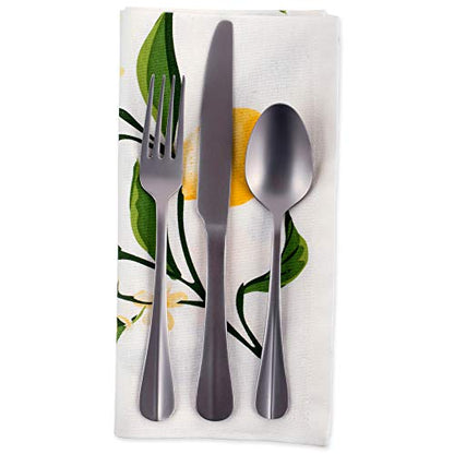 DII Lemon Bliss Tabletop Collection, Napkin Set, 6 Piece - size: 20" x 20" (Set of 6)