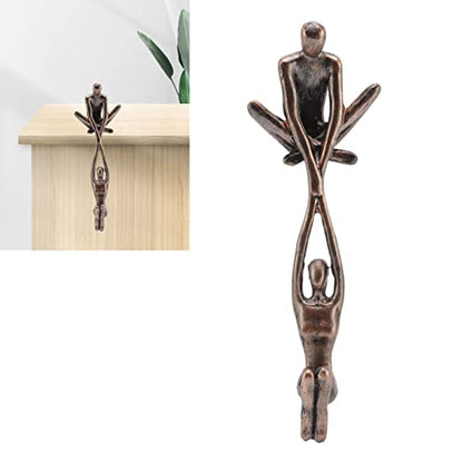 Lover Sculpture Ornament Abstract Art Statue Couple Man Lifting Woman Dancing Figurine for Home Decor Living Room Display Cabinet