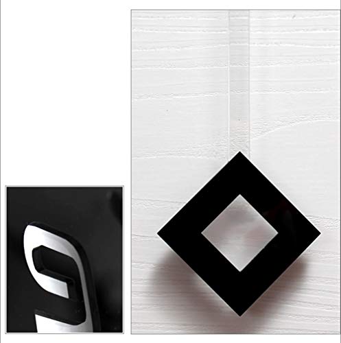 SHISEDECO Creative Mute Modern Acrylic Pendulum Wall Clock Black and White