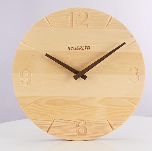 Rustic Vintage Wooden Clock Large Wall Clock, 12"