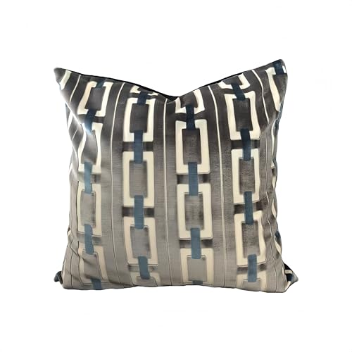 Living Room Decor Couch Throw Pillow Covers with Square 18 * 18 Set of 2 for Cozy Home Bed and Textured Velvet (Light Gray) - color: Light Gray