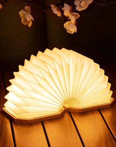 Originality Folding Accordion Lamp, Japanese Gift, LED Paper Lantern - color: Bamboo