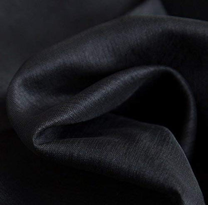 HLC.ME Semi Sheer Grommet Window Curtains, 2 Panels, 54x84 Inch, Black - color: Black, size: 54"W x 84"L (Pack of 2)