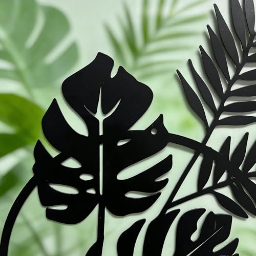 Metal Tropical Leaves Wall Art Decor, Metal Leaf Wall Hanging Sculpture