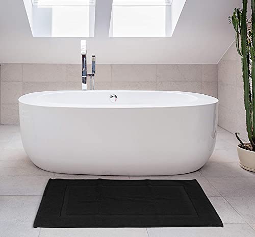 Utopia Towels Cotton Bath Mat, 21x34 in, 2 Pack, Black - color: Black, size: 2 Bath Mats