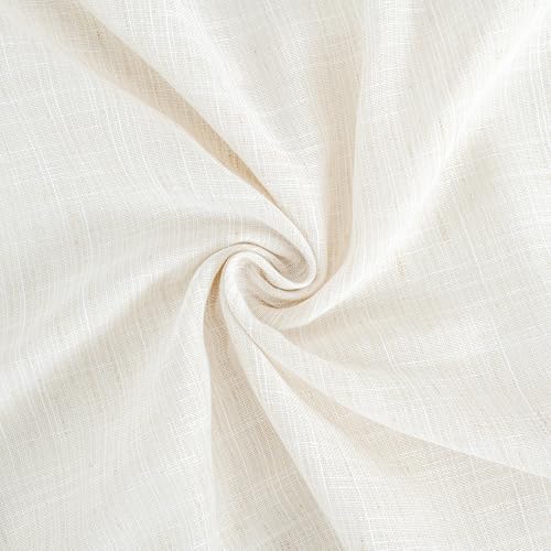 BGment Linen Cafe Curtains 30X30 Inch Length, Small Semi Sheer Drapes - color: Linen, size: 30"W x 30"L (Pack of 2)