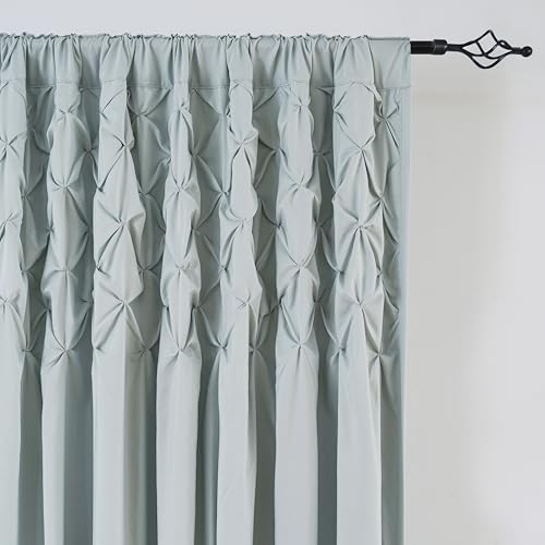 Pintuck Diamond Textured Thermal Insulated Window Curtains 52"W x 84"L - color: Seafoam Green, size: 52"W x 84"L (Pack of 2)