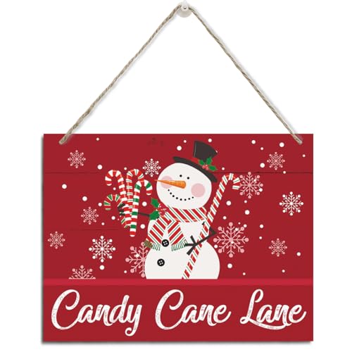 Christmas Signs, Candy Cane Lane Sign, Rustic Hanging Wood Plaque Sign, Christmas Holiday Decor, Front Door Decor, Candy Decoration, Xmas Home or Business Decoration, Rustic Wall Hanging Decorative - color: Style 03