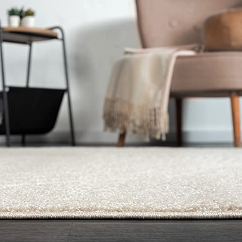 Abani Beige and White Swirl Area Rug | 4' x 6' Cream Carpet with Wave Pattern | Modern Rug for Living Room, Bedroom and Office | Nuevo Collection - color: Beige, size: 4' x 6' (Rectangular)