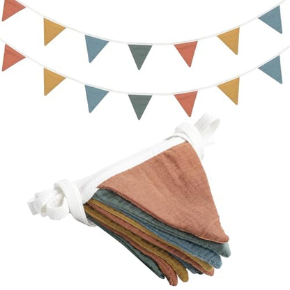 Oudain 2 Pcs Pennant Banner Flags Nursery Garland Triangle, Warm Color - color: Warm Color