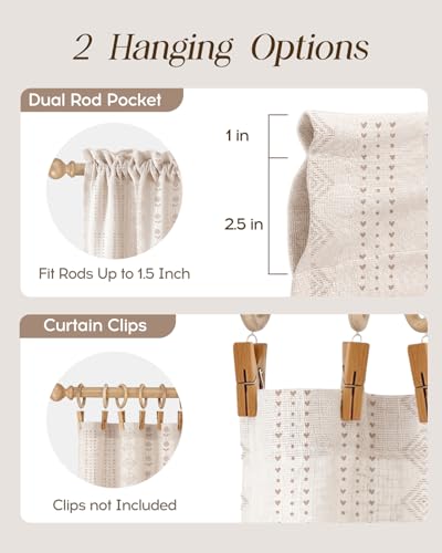 Miss Adola 16 Inch Length Kitchen Valance Curtain, Striped Farmhouse - color: Striped Farmhouse, size: 56"W x 16"L (Pack of 1)