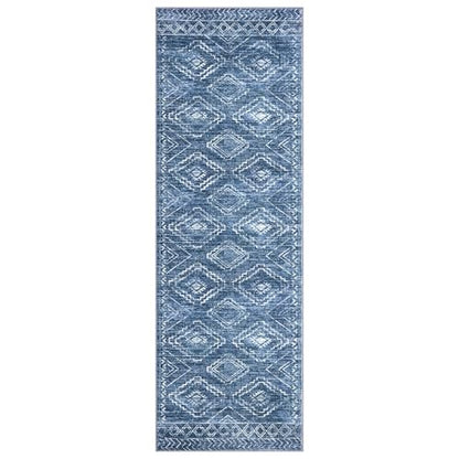 KILOCOCO Washable Runner Rug 2x6 ft Hallway Runners, Stonewashed Blue - color: Stonewashed Blue, size: 2' x 6' (Runner)