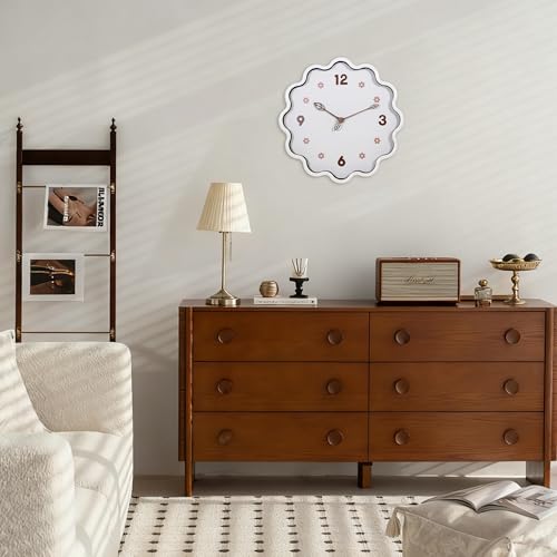 Wall Clock, Modern 14 Inch, White