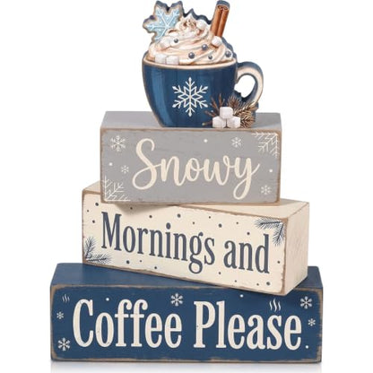 Christmas Decorations Indoor, Christmas Snowflake Coffee Home Decor - style: Snowflake Coffee