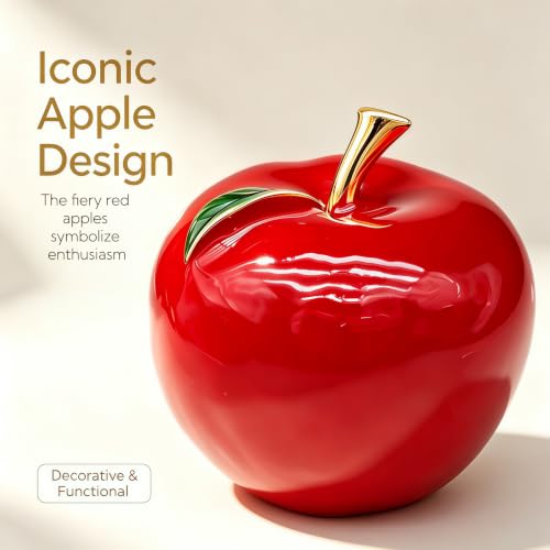 Cute Apple Metal Jewelry Box Daisy Trinket Organizer Storage Gift For Women - color: apple-red