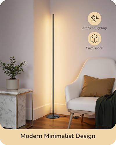 EDISHINE 2 Pack 57.5” Floor Lamp with Remote, Dimmable & 7 CCT Adjustable - color: Black