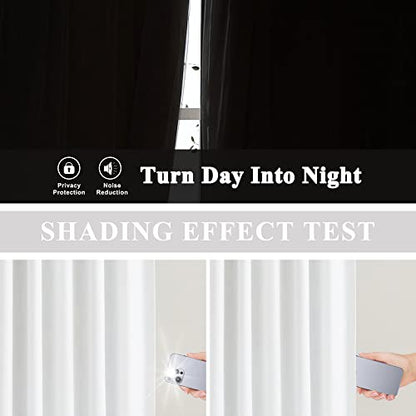 Vision Home White Pinch Pleated Full Blackout Curtains Thermal Insulated Window Curtains 72 inch for Living Room Bedroom Room Darkening Pinch Pleat Drapes with Hooks Back Tab 2 Panel 40" Wx72 L - color: White, size: 40"W x 72"L (Pack of 2)