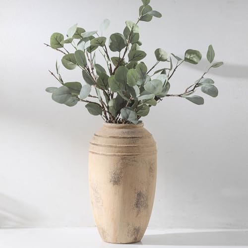 Large Ceramic Rustic Vase,12.87 Inch Tall Vintage Vase for Home Decor - color: 101-12.87in
