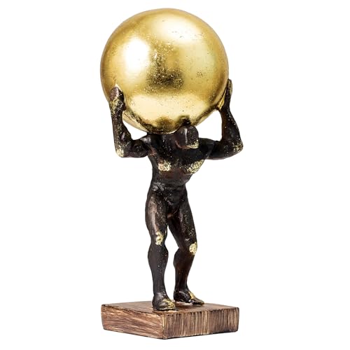 Lukitas Atlas Statue and Sculpture, Struggler Figurine Decor, Resin 13'' - color: Lift Ball