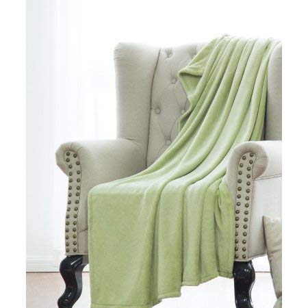 DiamondHome Super Soft Warm Light Weight Fleece Throw Blanket for Couch/Sofa/Bed/Chair in Living Room & Bed Room, 50" x 60" (Sage) - color: Sage