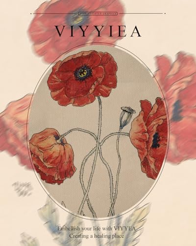 VIYYIEA Gold Framed Red Poppy Wall Art Floral Canvas Painting, 13×16 Inch - color: Red Poppy Wall Art, size: 16"L x 13"W