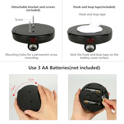 Wireless Spotlight Battery Operated, Indoor Plant Light, LED Puck Lights - color: Pure Black