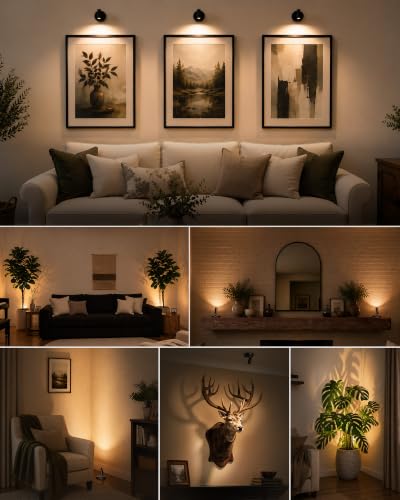 EZVALO Indoor Spotlights, Picture Lights for Wall, Plant Up Lights - color: Black