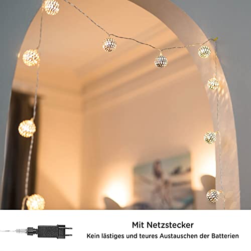 Cobus CozyHome Heart String Lights – 23 FT & 20 Warm White LEDs | Indoor | Christmas Fairy Lights Engagement Wedding Decoration Table Decoration Fairy Lights - size: Stecker - 20 LEDs - 7 Meter