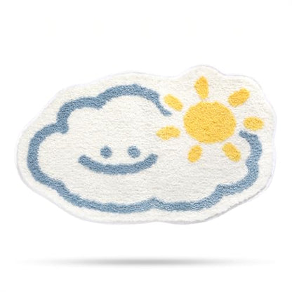 Molesun Cloud Bath Mat 16x24, Soft Absorbent Microfiber Bath Rugs - color: Cloud, size: 16" x 24"