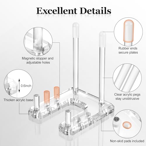 Plate Stands for Display, 2-Pack Clear Acrylic Display Easel - color: 2-Pack