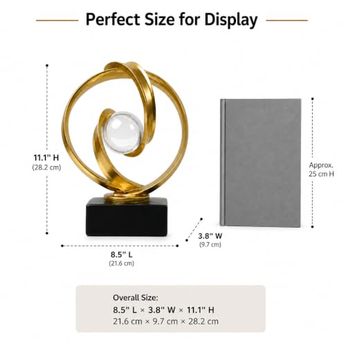 AWNR Modern Sculptures Living Room Shelf Decor Home Décor Accents - color: Gold-b-a