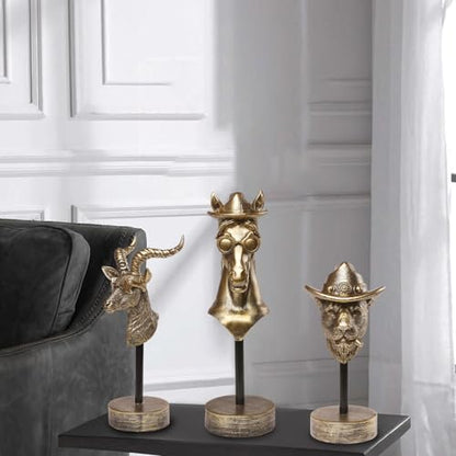 Handcrafted Resin Sculpture -(3 PCS) Modern Home Decor Accent, Trending Living Room & Office Decor, Elegant Tabletop & Shelf Decor for Desk, Bookshelf, Nightstand - Unique Gift Idea - style: 3 PCS