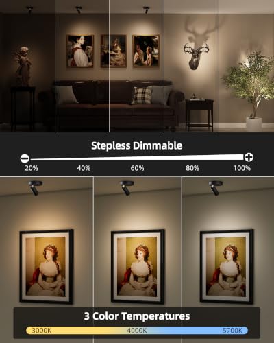 EZVALO Indoor Spotlights, Picture Lights for Wall, Plant Up Lights - color: Black