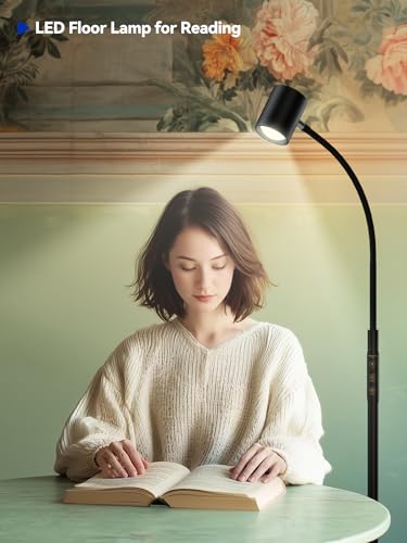 GLOWRIUM LED Reading Floor Lamp, 62" Floor Task Lamp, Adjustbale Floor Lamp - style: Reading Lamp (H2B)