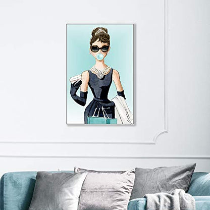 The Oliver Gal Artist Co. Abstract Wall Art Canvas - size: 36"L x 24"W, style: White Frame