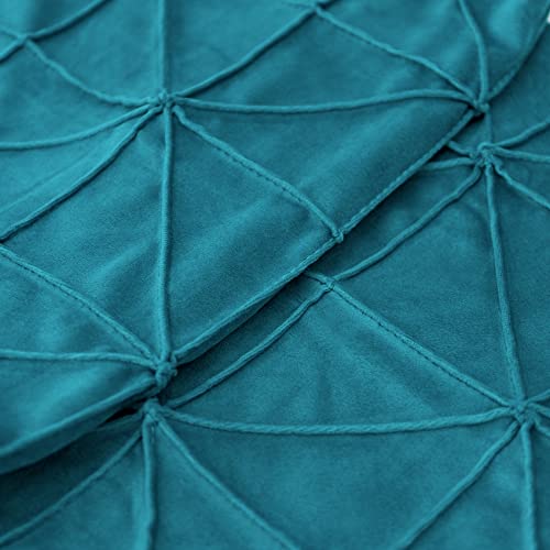 JWH Velvet Pillow Covers, Teal Blue, 14x24 Inch - color: Teal Blue, size: 24" x 14" (Pack of 1)