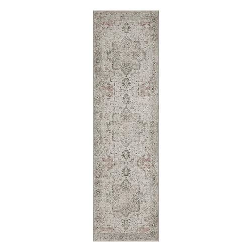 GENIMO 2'6"x5' Washable Runner Rug Non Slip for Hallway, Light Taupe Brown - color: Light Taupe Brown, size: 2'6" x 5' (Runner)