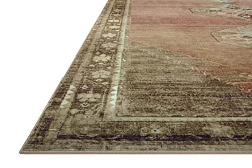 Loloi Magnolia Home Sinclair Clay/Tobacco 5'-0" x 7'-0" Area Rug - color: Clay / Tobacco, size: 5' x 7' (Rectangular)
