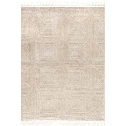 nuLOOM Kerry Beige Geometric Power Loomed Area Rug, 10' x 14' - color: Kerry Beige, size: 10' x 14' (Rectangular)