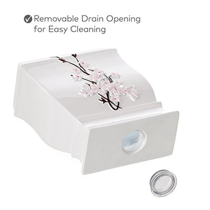 Vanda Cherry Blossom 4 Piece Resin Bathroom Accessories Set - style: 4 Piece Set