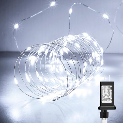 Minetom Fairy Lights Plug in, 66Ft 200LEDs String Lights for Bedroom - color: Pure White, size: 200 LEDs