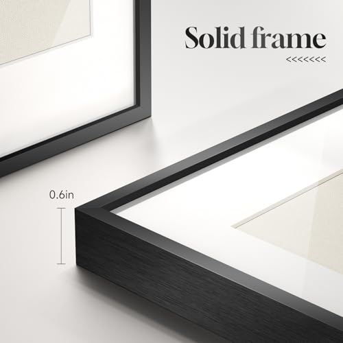 Framed Black and White Botanical Wall Art for Bathroom, 4 Piece 11x14 In - color: Black and White, size: 11" W x 14" H x 4 pcs