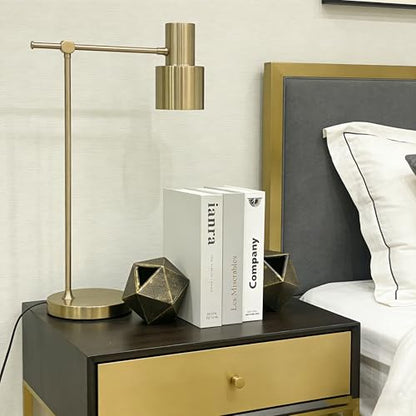 Geometric Bookends Black-Gold Bookstopper Heavy Duty Book Ends Decor