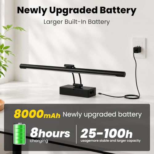 Battery Operated Picture Light for Wall,Matte Black 23.6-Inch - color: Black, size: 23.6 Inch