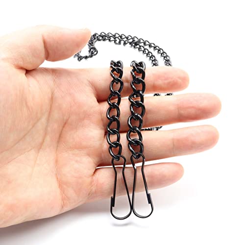 Bieye Chain004 39-Inch Black Hanging Chain for Stained Glass Panels - size: Black 39-inches Long