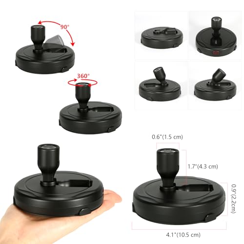 Wireless Spotlight Battery Operated, Indoor Plant Light, LED Puck Lights - color: Pure Black