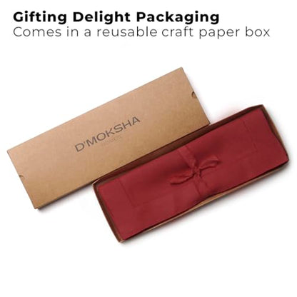 Signature Linen™ by D'Moksha, Red Placemats Set of 4, 14 x 19 Inch, 100% Pure Linen Table Mats, Hemstitch, Machine Washable Cloth Placemats- Fall, Weddings, Outdoor Hosting - color: Red, size: Set of 4 (14 X 19 Inch)